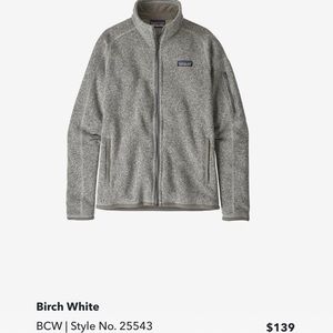 Patagonia full zip better sweater